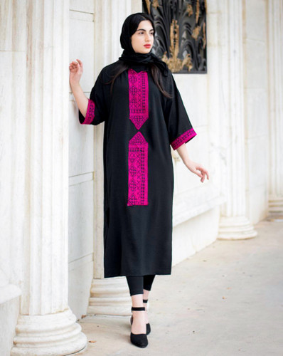 کفتان زنانه مدل خرجکار جنس ابر و بادی کد ۱۵۴