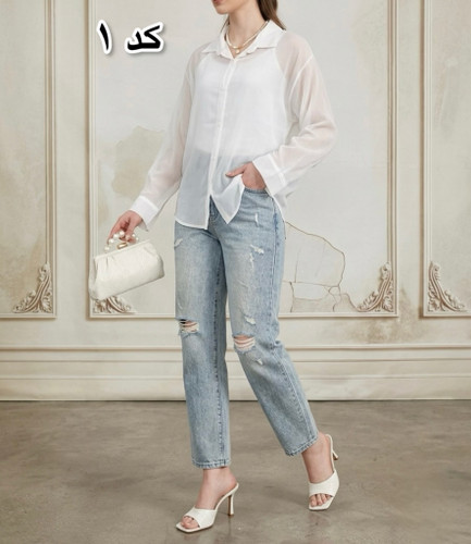 شومیز زنانه شیشه ای کریستال کد ۴۱۲