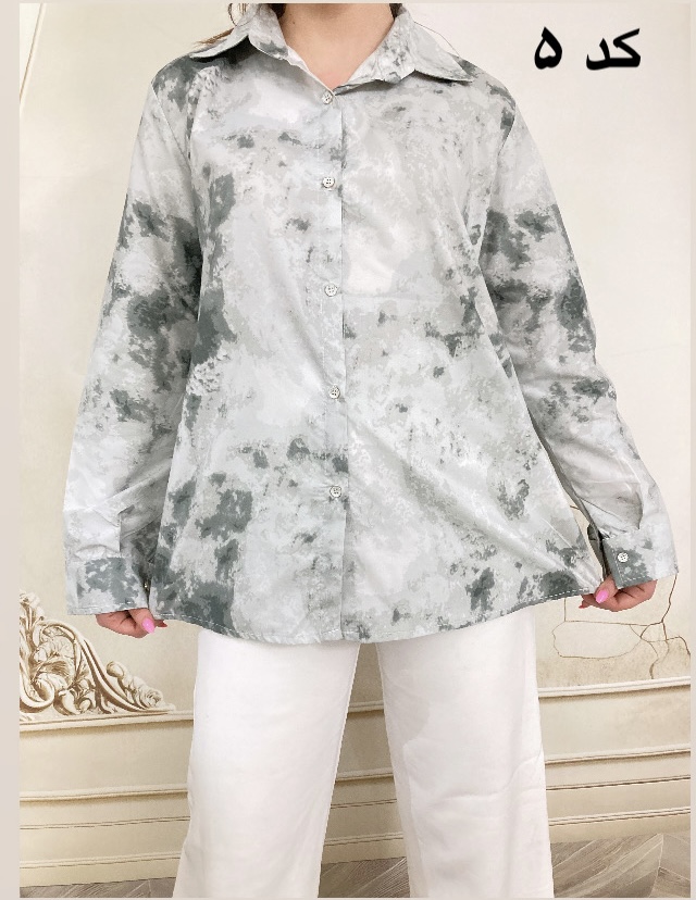 شومیز زنانه جنس داکرون چاپی گرم بالا کد ۳۸۷