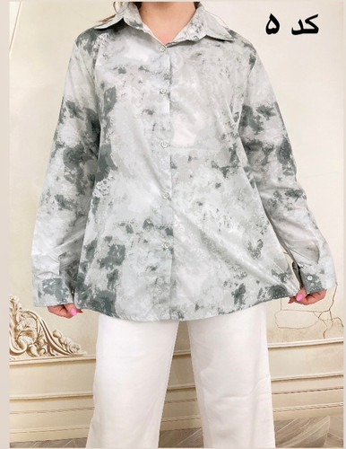 شومیز زنانه جنس داکرون چاپی گرم بالا کد ۳۸۷