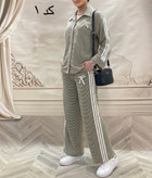 ست شومیز شلوار زنانه جنس لینن زنبوری کد ۴۵۵