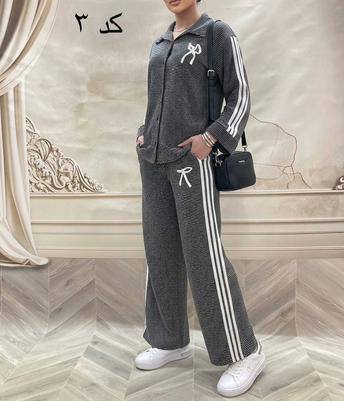 ست شومیز شلوار زنانه جنس لینن زنبوری کد ۴۵۵